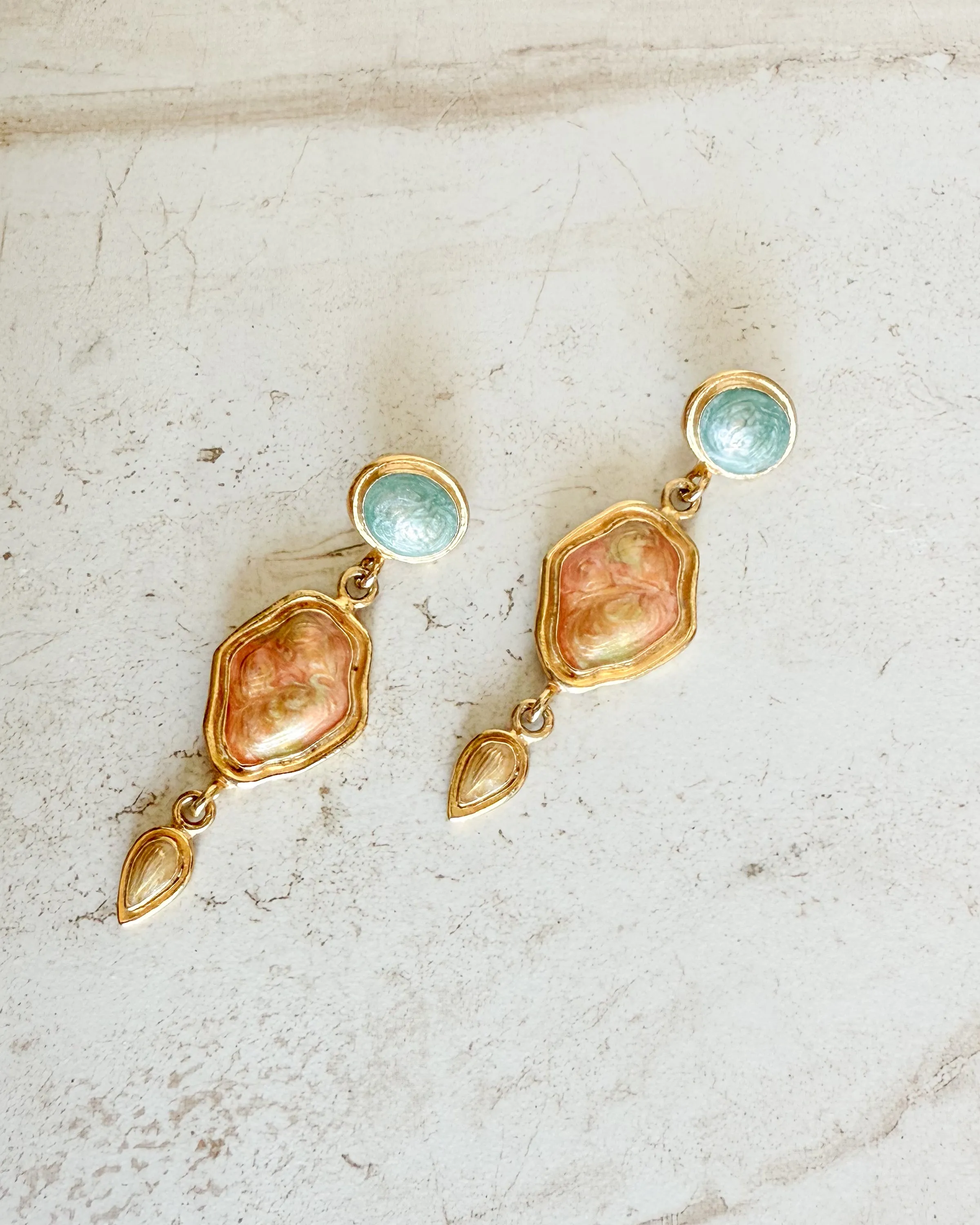 Vintage Gemstone Dangle Earrings sold by Care Tucker product image thumbnail 2