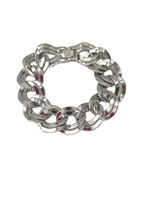 Vintage Silver Tone Link Bracelet sold by Care Tucker product image thumbnail 3