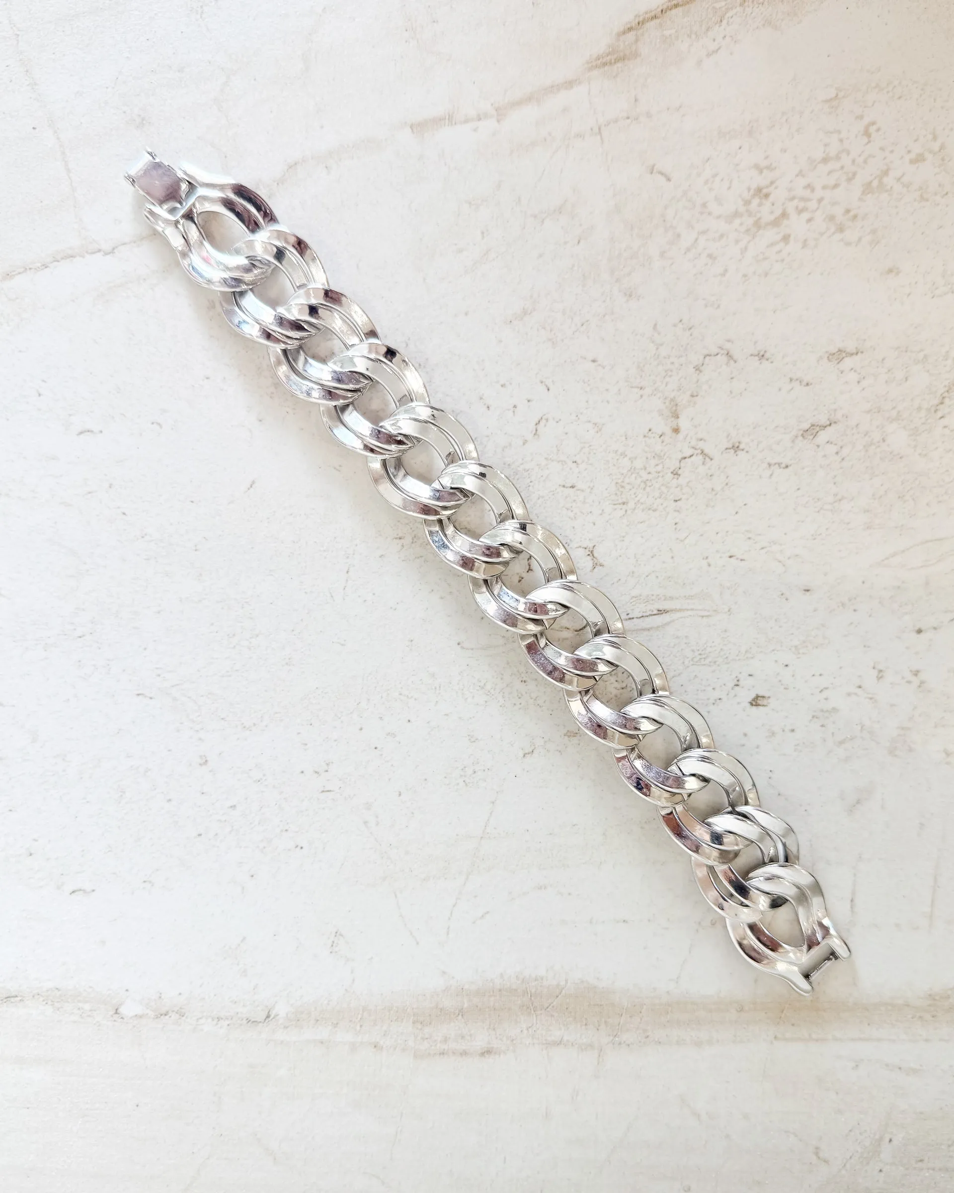 Vintage Silver Tone Link Bracelet sold by Care Tucker