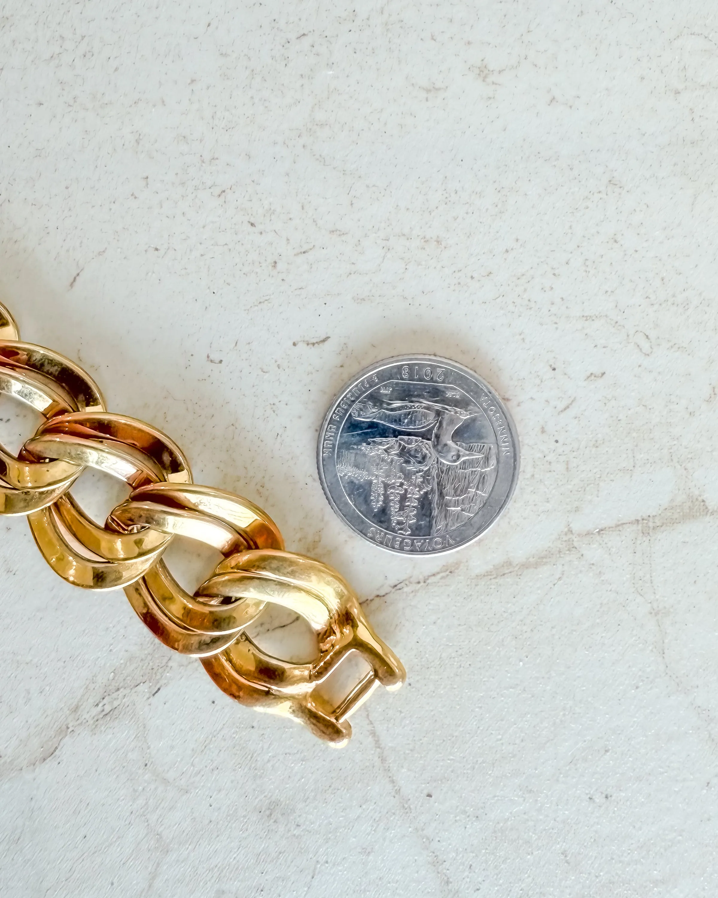 Vintage Gold Tone Link Bracelet sold by Care Tucker product image thumbnail 3