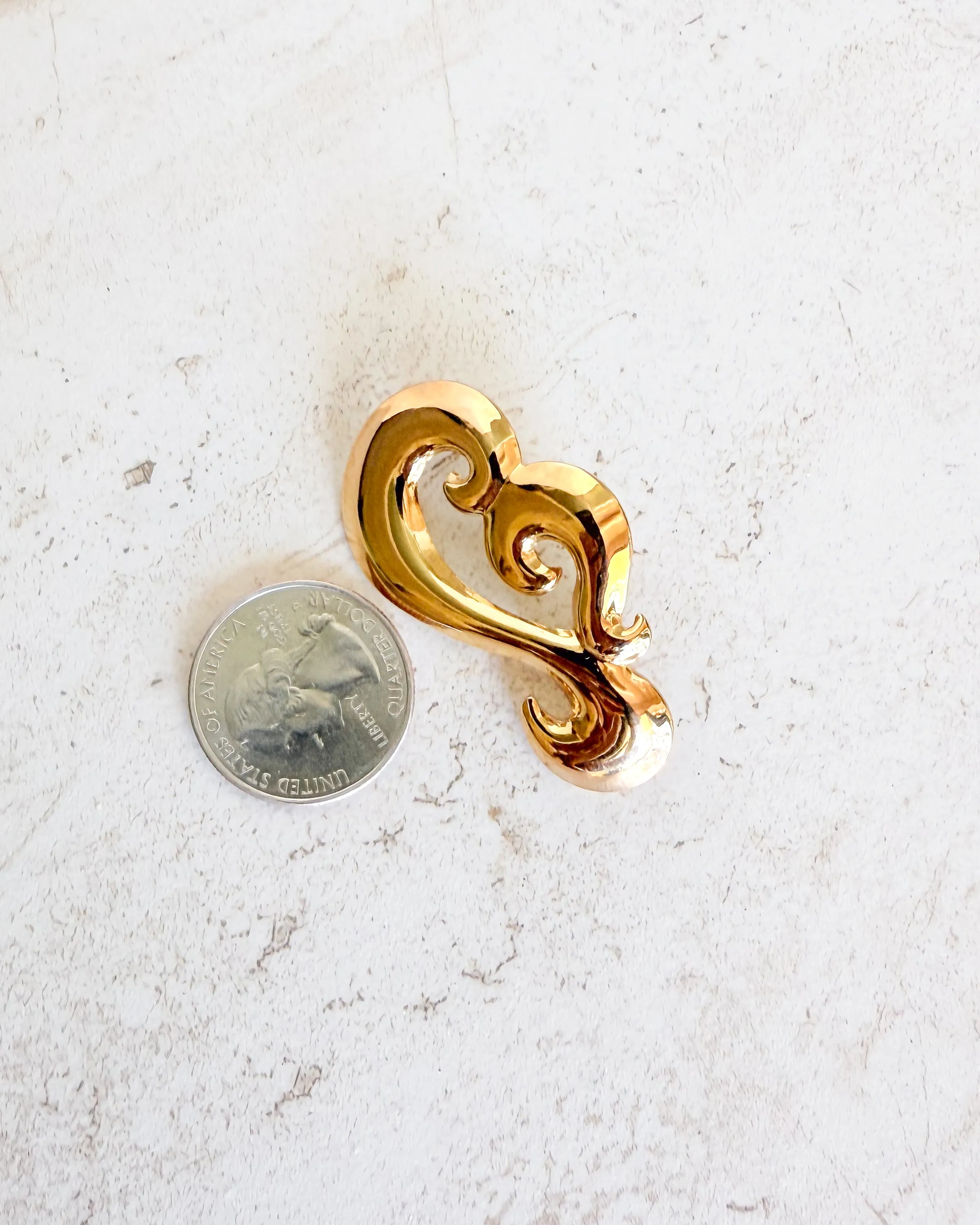 Vintage 90's Avon Large Gold Earrings sold by Care Tucker product image thumbnail 3