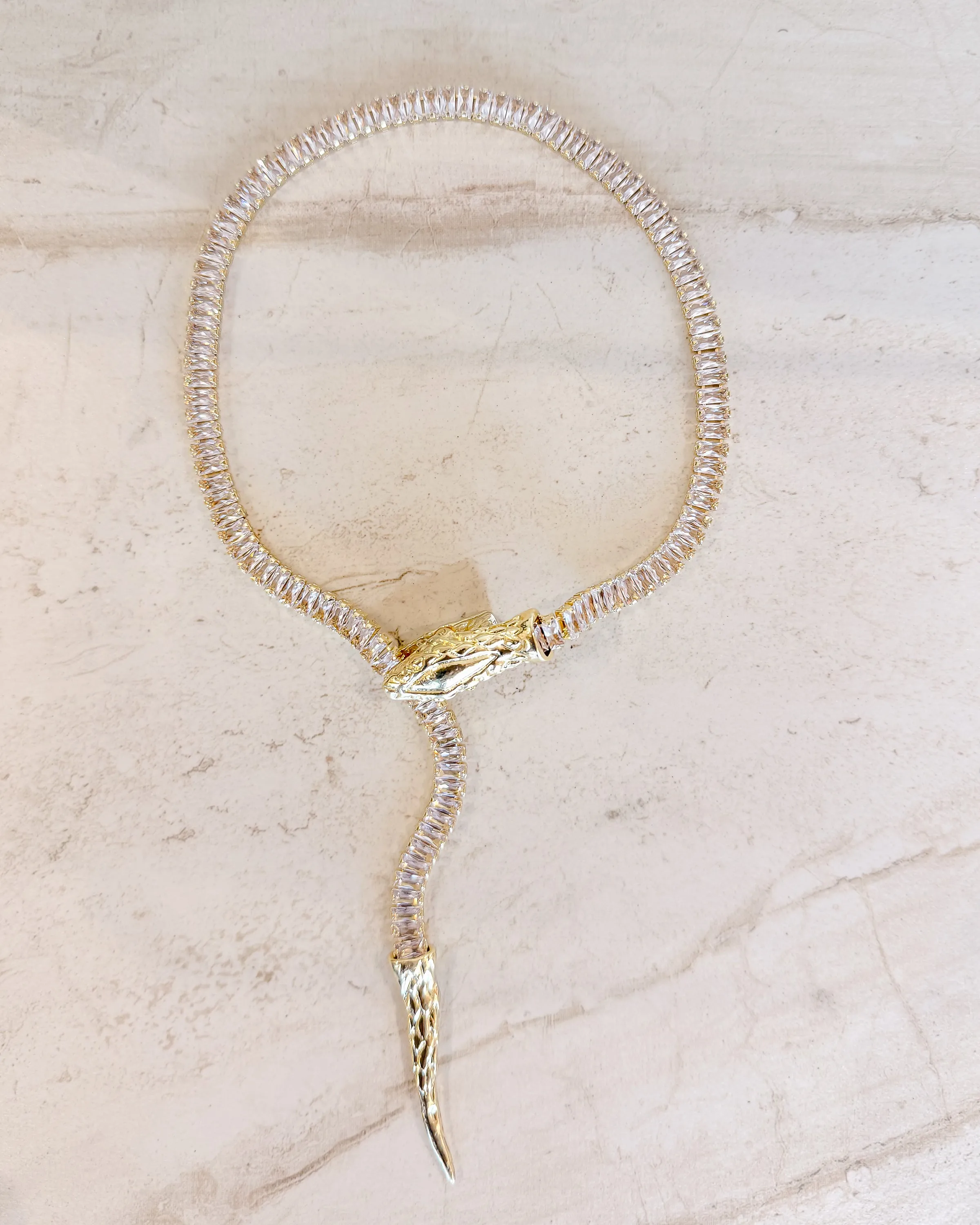 CZ Snake Chain Necklace sold by Care Tucker