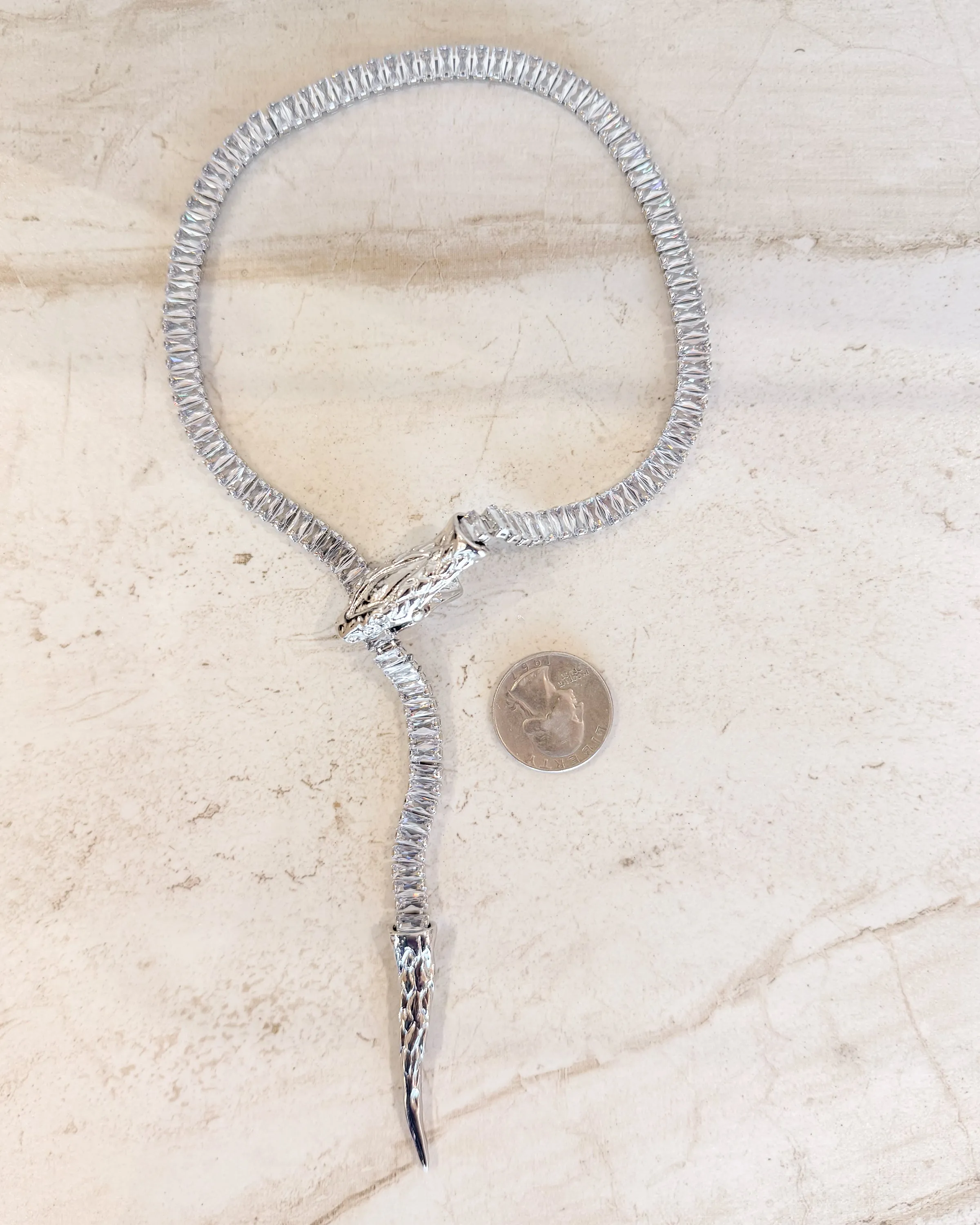 CZ Snake Chain Necklace sold by Care Tucker product image thumbnail 3