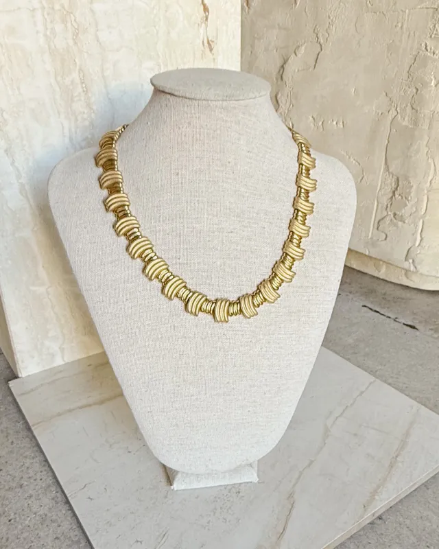 Vintage Monet Gold Tone Link Necklace sold by Care Tucker