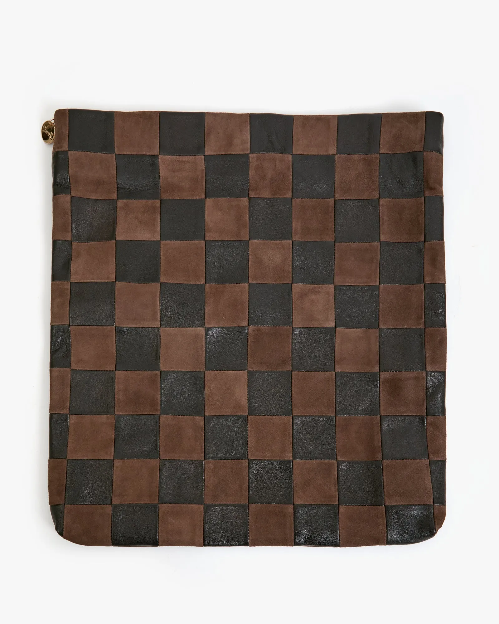 Carryall Clutch w/ Tabs Black/Chocolate Oversized Checker sold by Care Tucker product image thumbnail 5