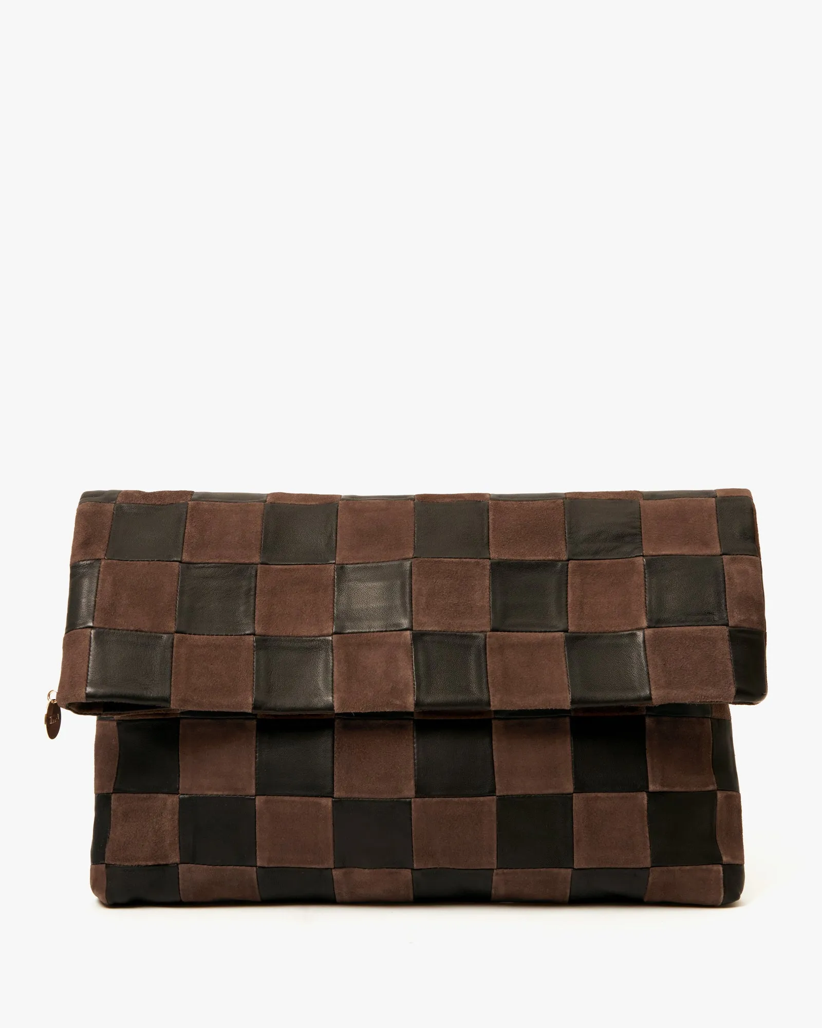 Carryall Clutch w/ Tabs Black/Chocolate Oversized Checker sold by Care Tucker