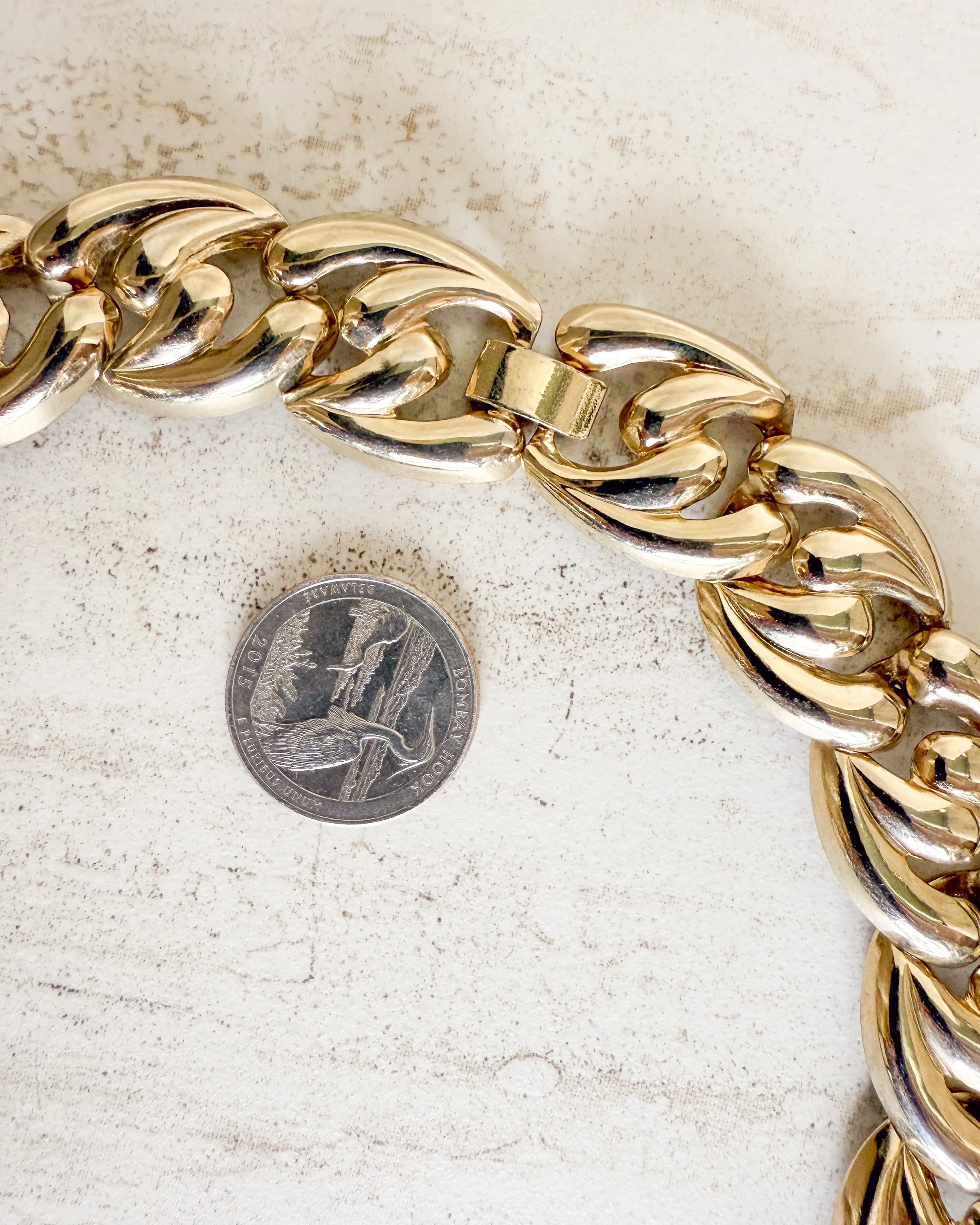 Vintage Gold Tone Collar Length Necklace sold by Care Tucker product image thumbnail 3