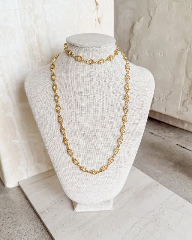 Vintage Infinity Gold LINK NECKLACE made by Care Tucker
