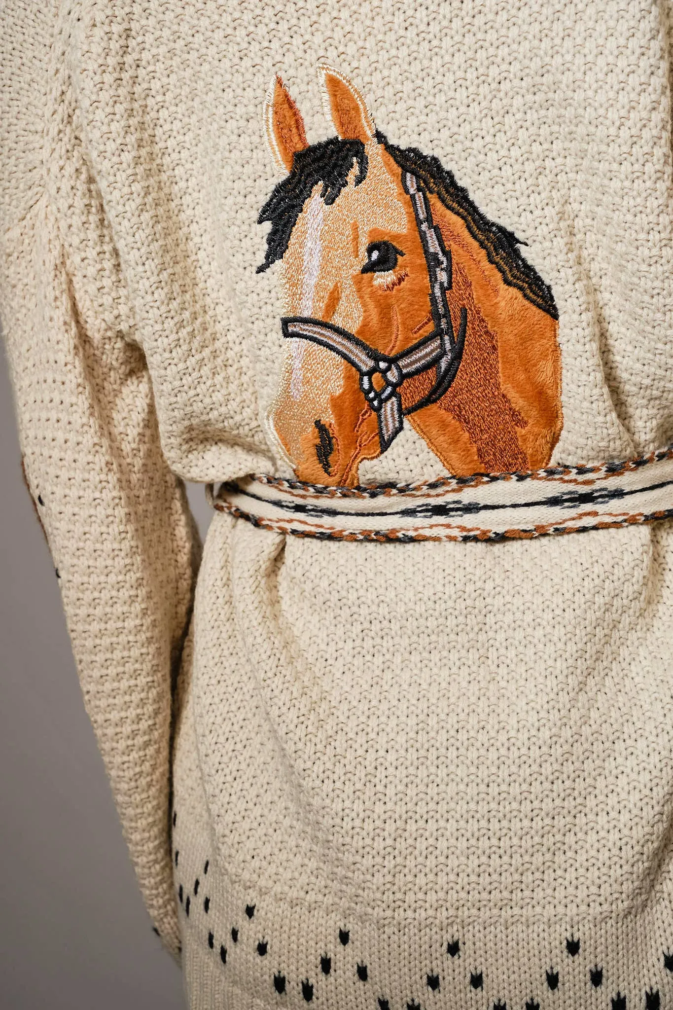 Cowgirl Western Horse Cardigan Sweater sold by Care Tucker product image thumbnail 3