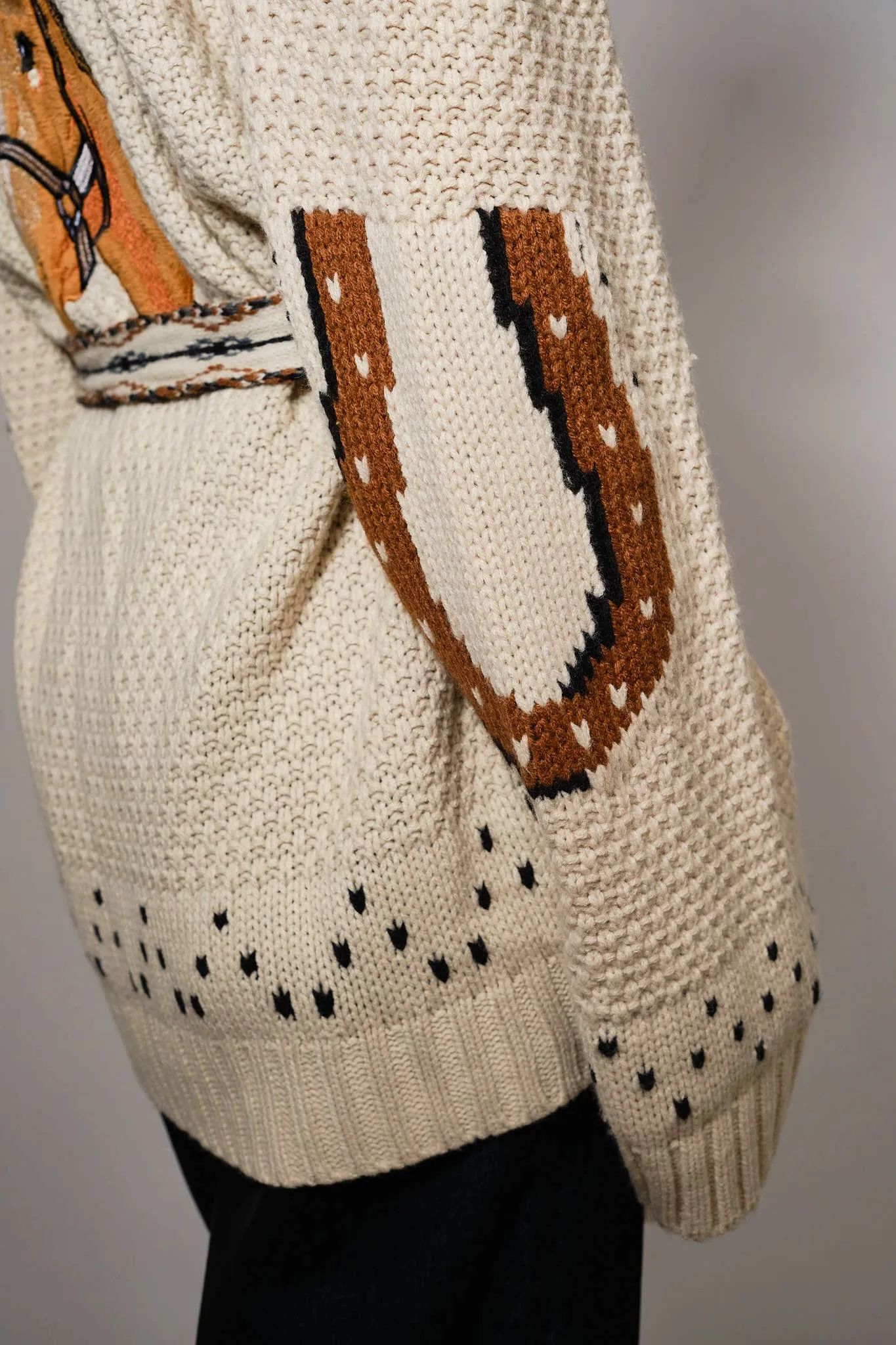 Cowgirl Western Horse Cardigan Sweater sold by Care Tucker product image thumbnail 4