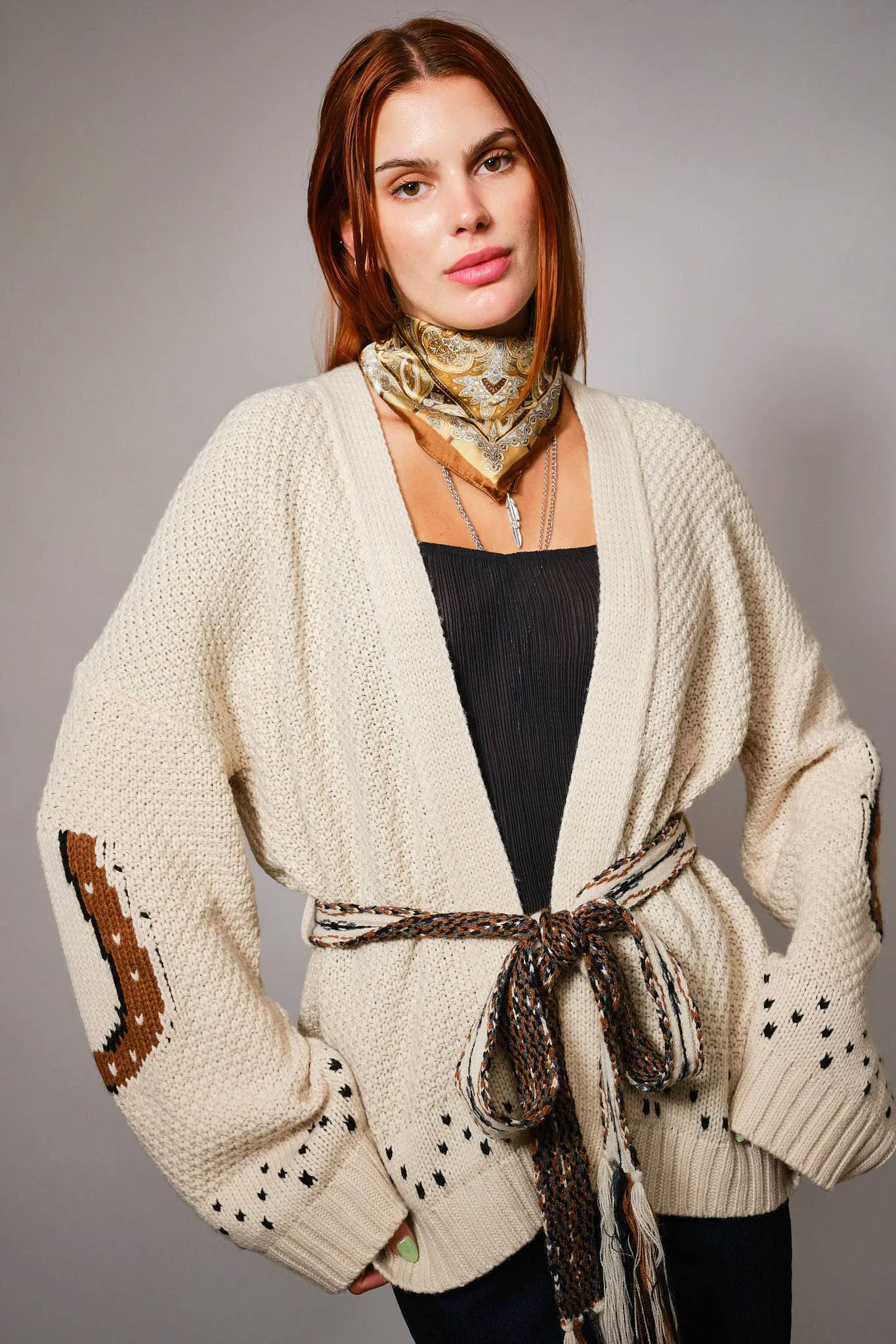Cowgirl Western Horse Cardigan Sweater sold by Care Tucker