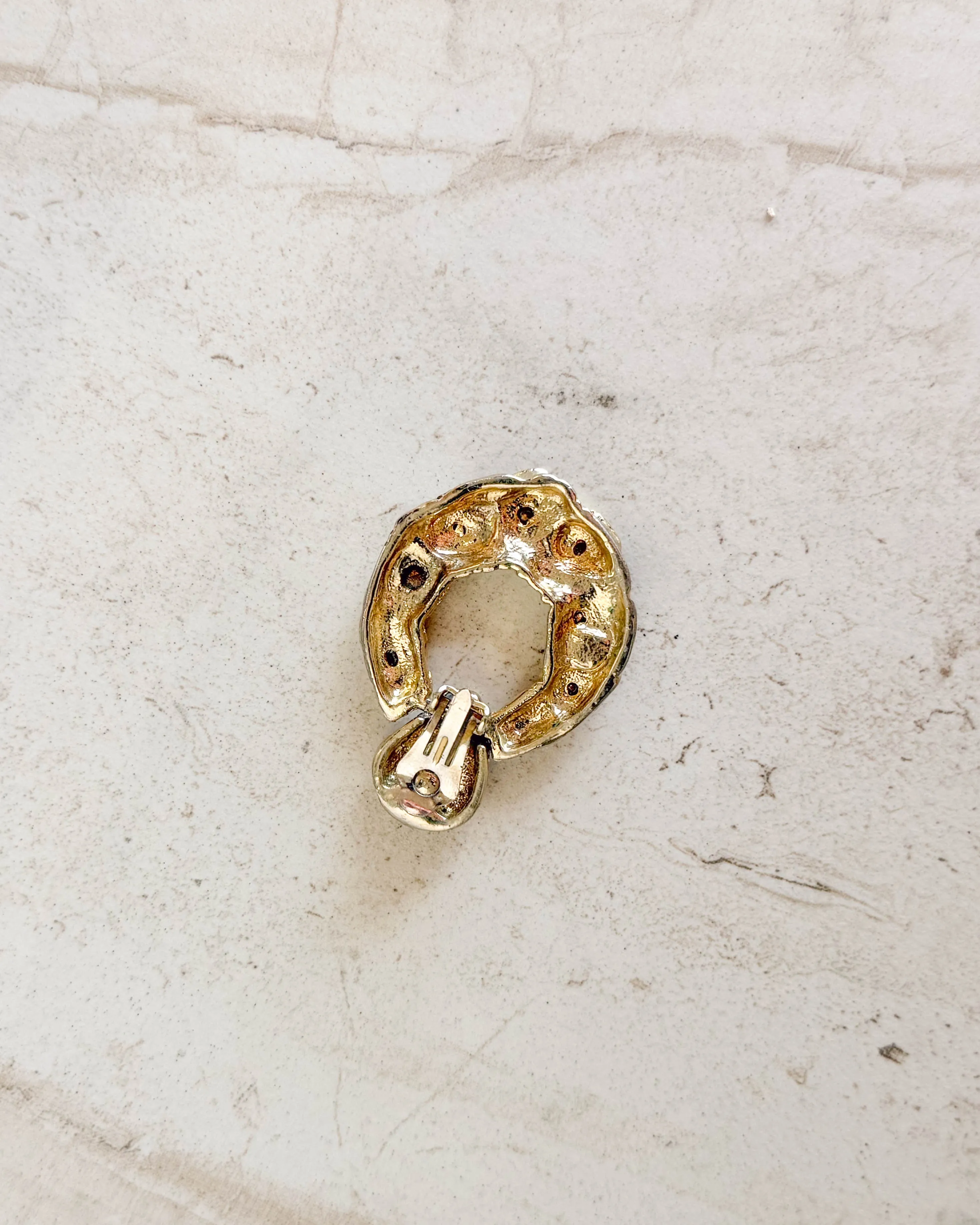 Vintage Gemstone Oval Clip Earrings sold by Care Tucker product image thumbnail 3