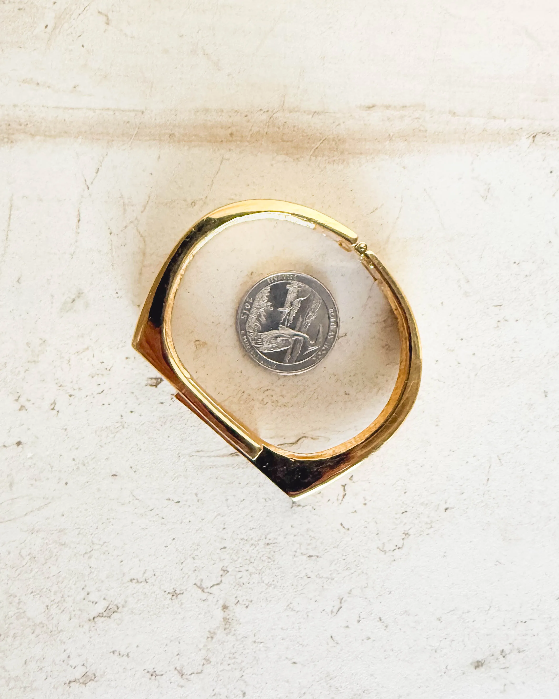 Vintage Signed Gold and Diamante Square Bracelet sold by Care Tucker product image thumbnail 3