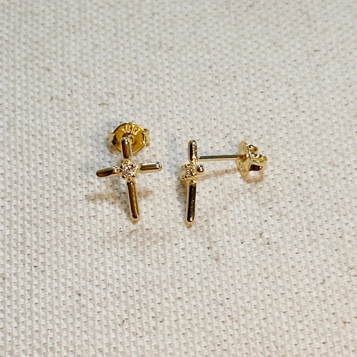 Mini Cross Stud Earrings sold by Care Tucker product image thumbnail 3