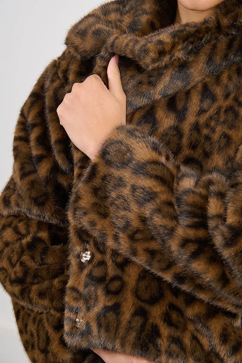 Leopard Faux Fur JACKET sold by Care Tucker product image thumbnail 4