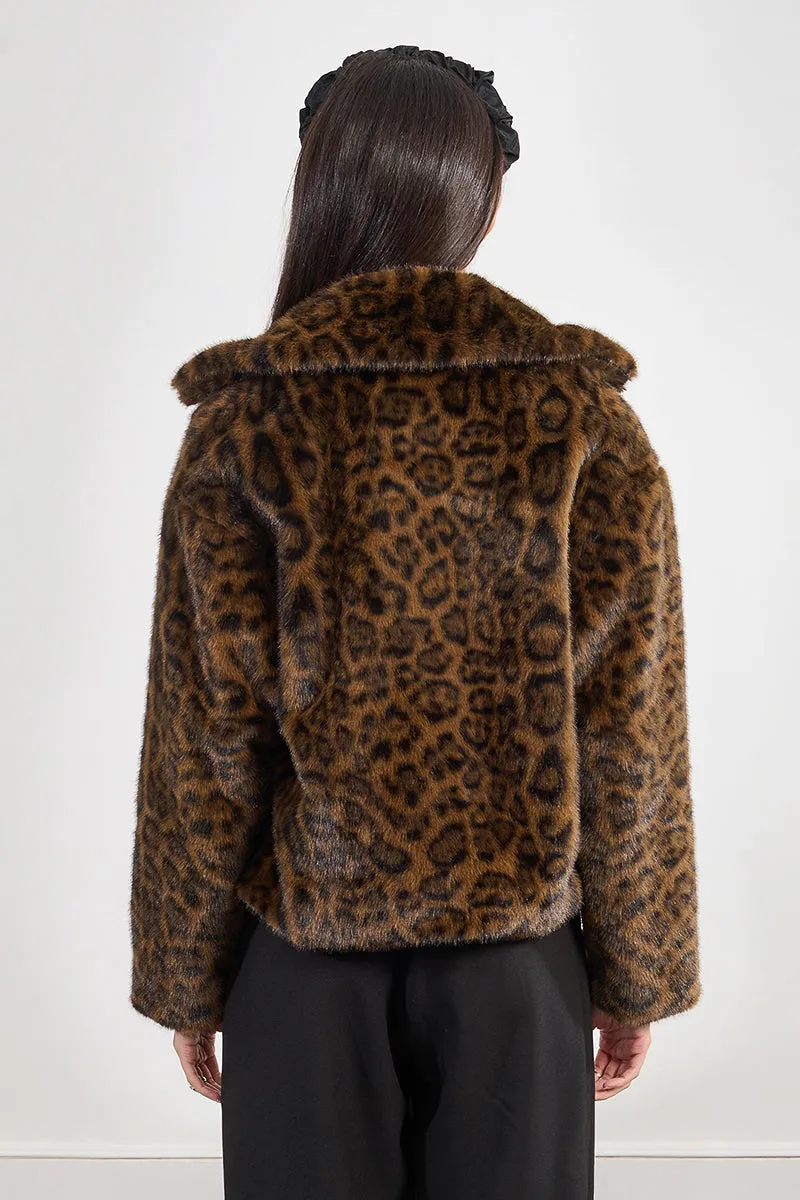 Leopard Faux Fur JACKET sold by Care Tucker product image thumbnail 3