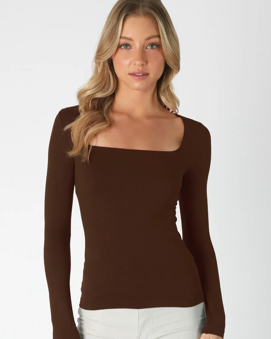 Square Neck Long Sleeve Top sold by Care Tucker product image thumbnail 2