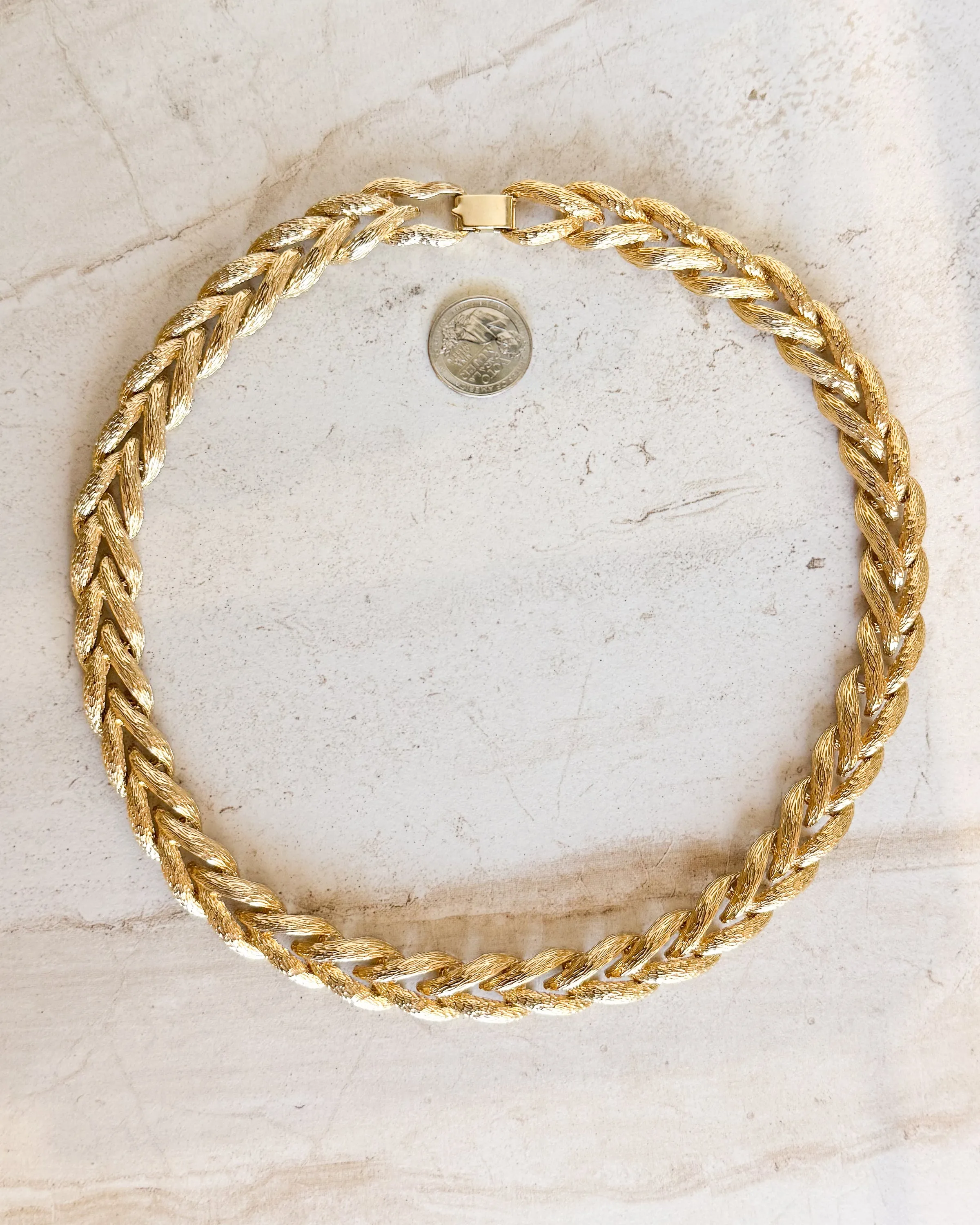 Vintage Gold Plated Wheat Chain Necklace sold by Care Tucker product image thumbnail 3