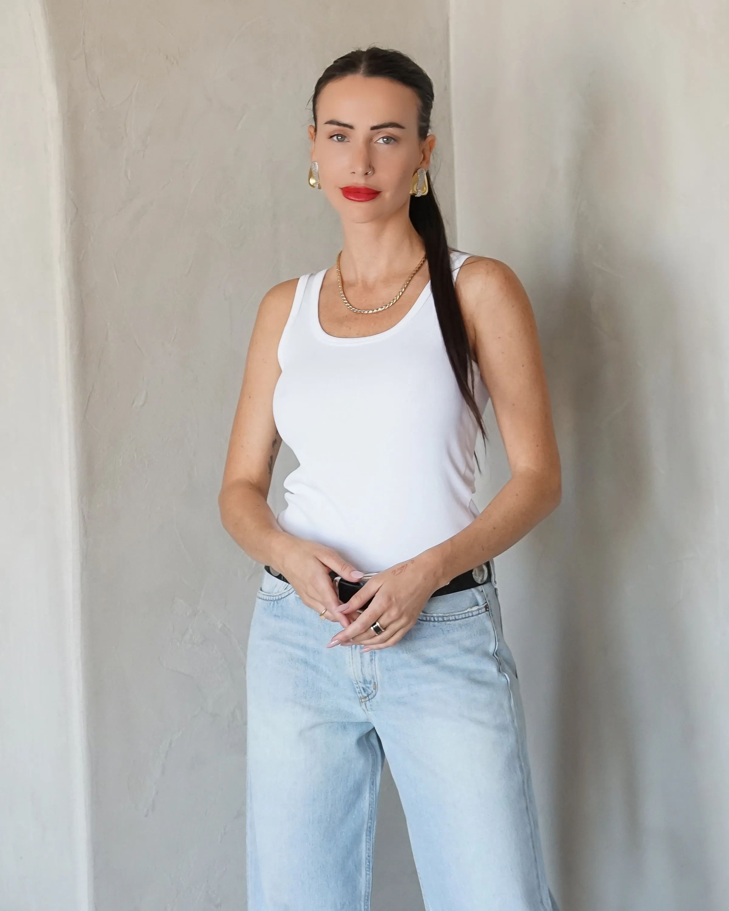 Zoe Tank - White sold by Care Tucker