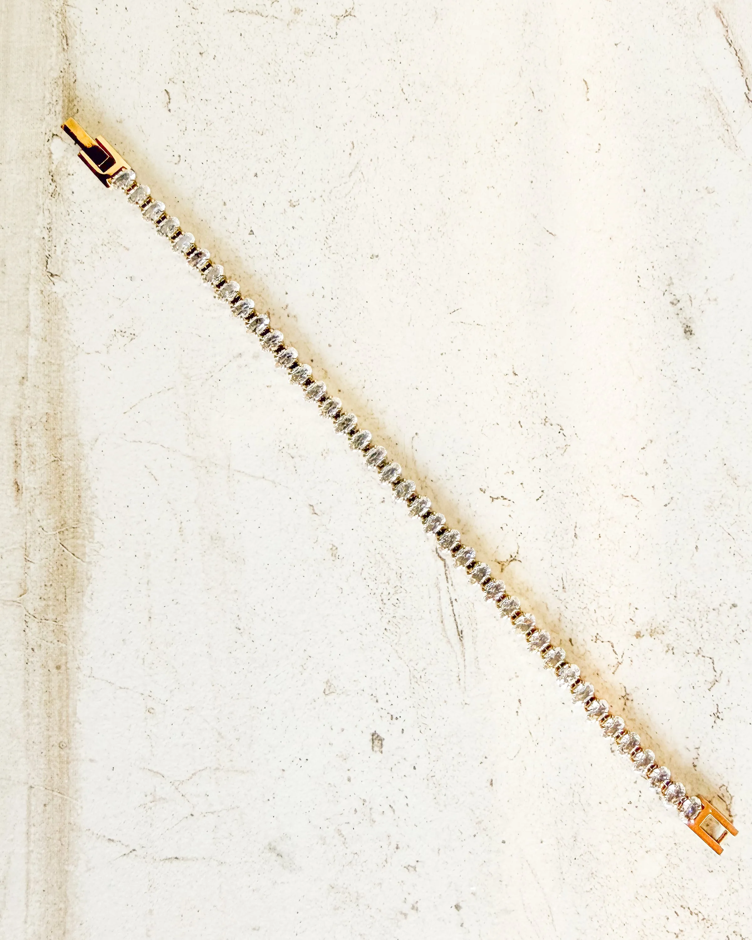Crystal Strap Oval Tennis Bracelet sold by Care Tucker