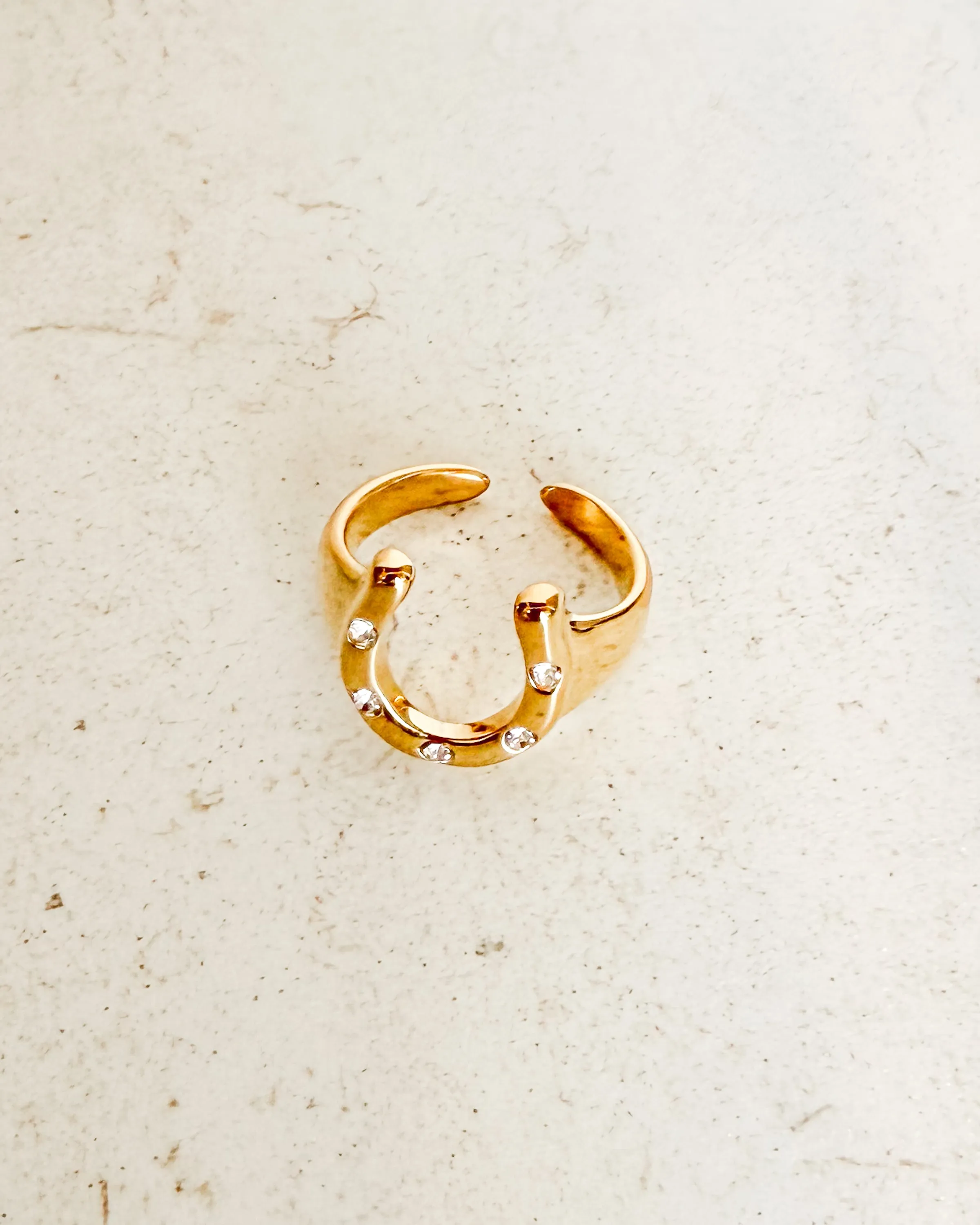 Horseshoe adjustable RING sold by Care Tucker product image thumbnail 2