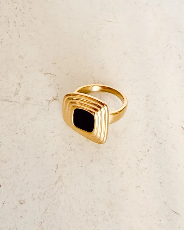 Chunky Geometric Gold Ring sold by Care Tucker