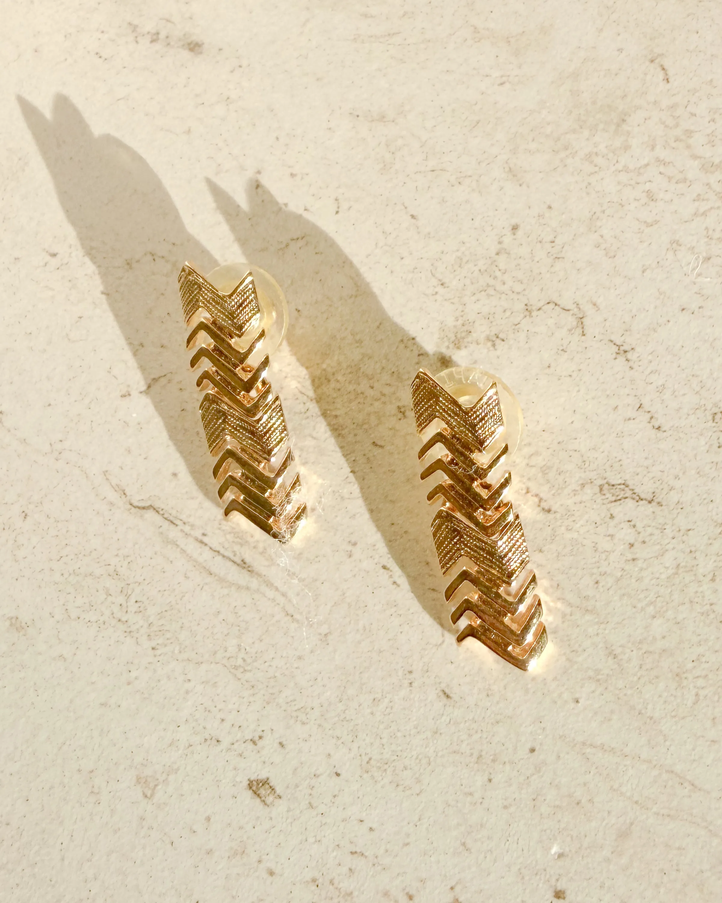 Vintage Signed Gold Tone Earrings sold by Care Tucker