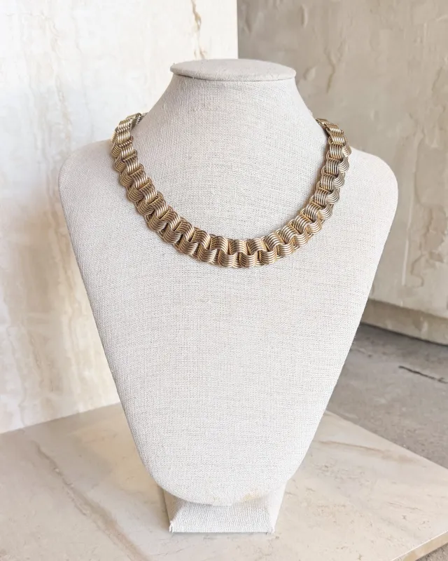 Vintage Gold-tone 1950's Linked Necklace sold by Care Tucker