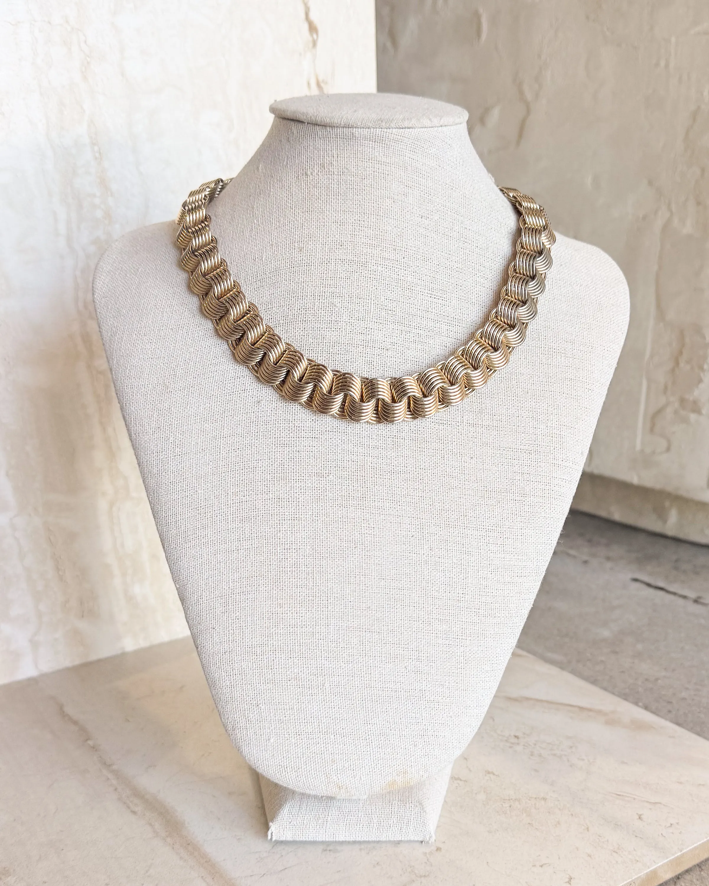 Vintage Gold-tone 1950's Linked Necklace sold by Care Tucker