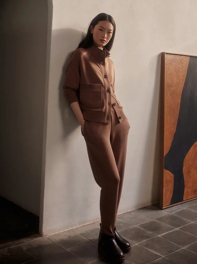 The Slim Zip Hem Pant 26" - Golden bronze marl sold by Care Tucker product image thumbnail 2