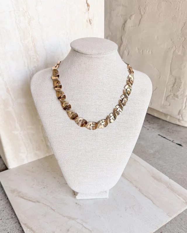 Vintage Signed Gold Tone Link Necklace sold by Care Tucker