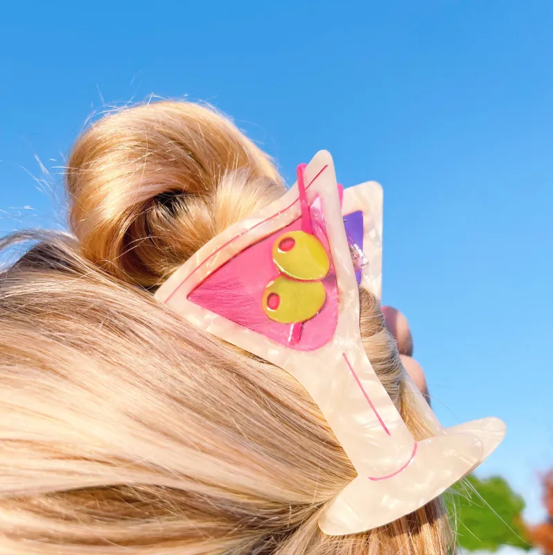 SAY CHEERS MARTINI HAIR CLAW CLIP sold by Care Tucker