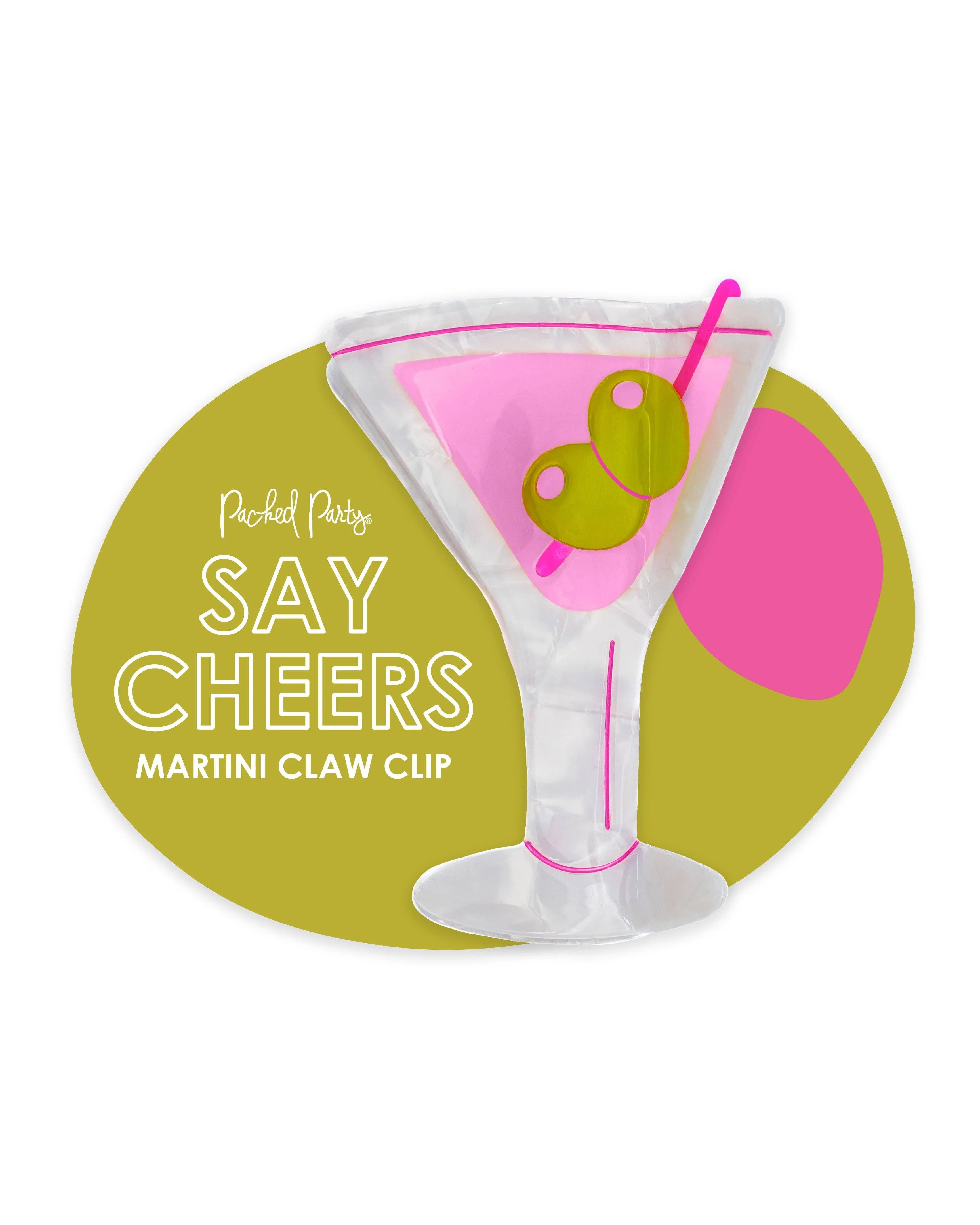 SAY CHEERS MARTINI HAIR CLAW CLIP sold by Care Tucker product image thumbnail 3