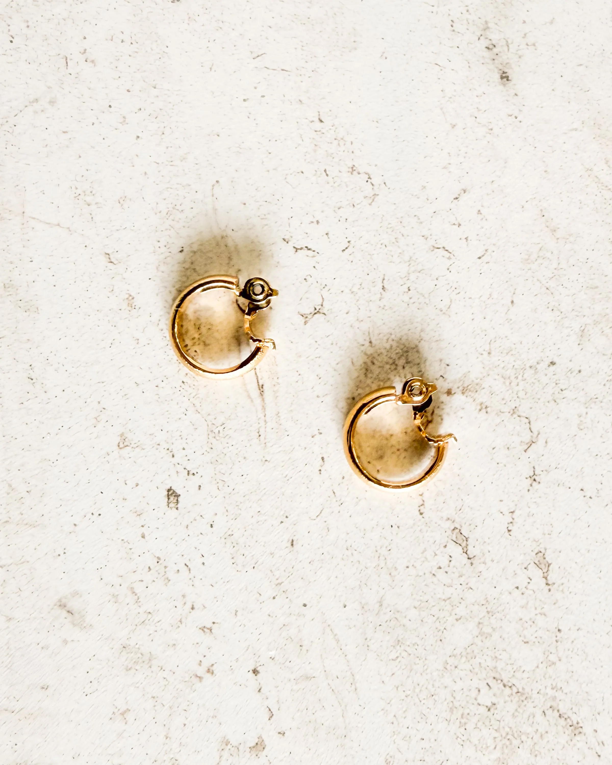 Vintage Gold tone Signed Loop Clip On Earring Set sold by Care Tucker product image thumbnail 2