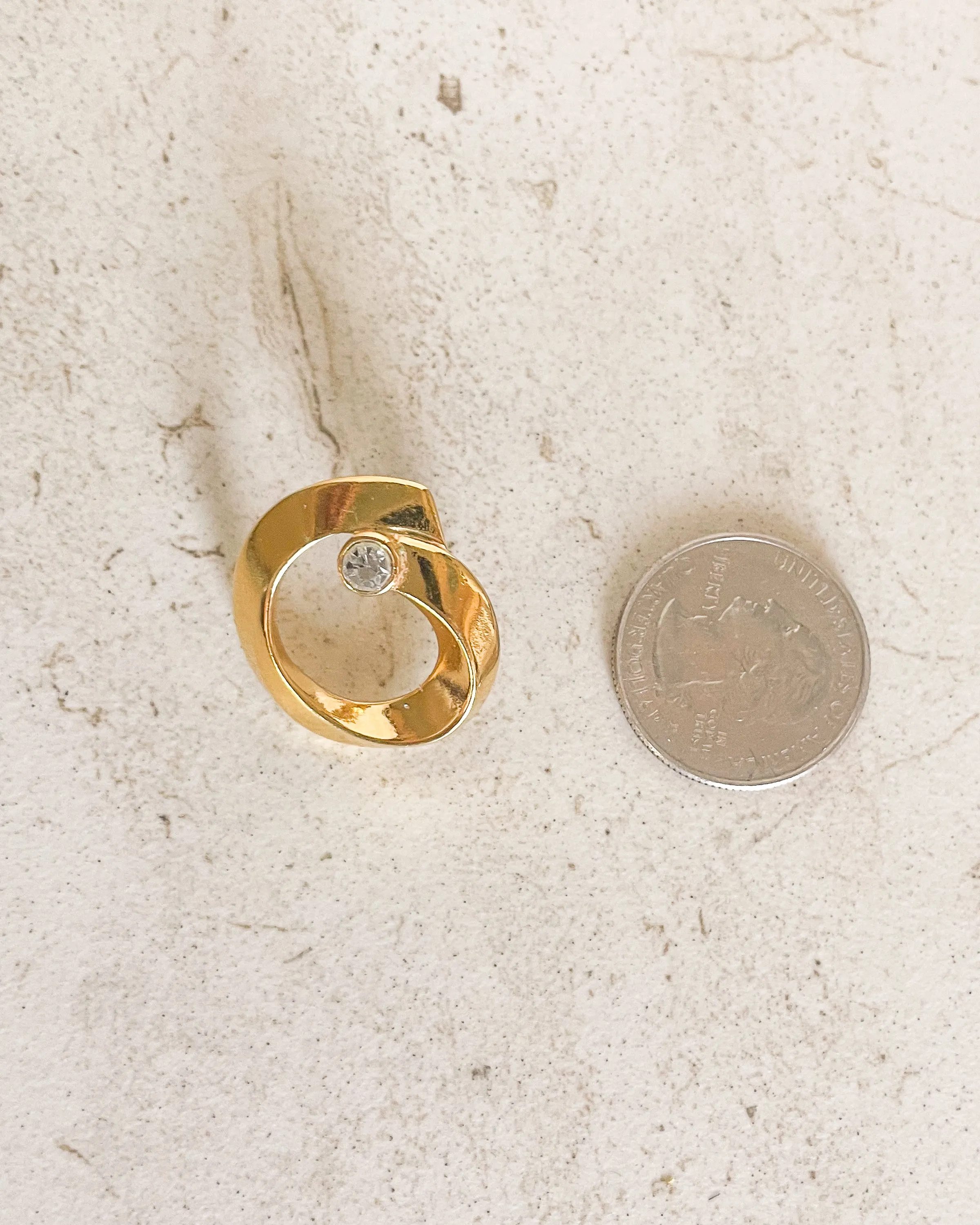 Vintage Elegant Spiral Circle Stud Earrings sold by Care Tucker product image thumbnail 3