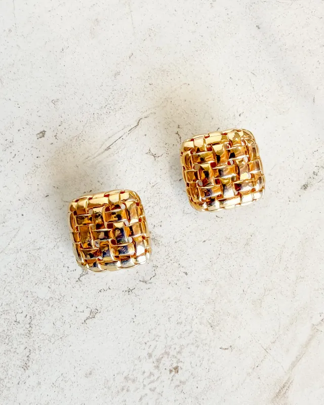 Vintage Butler Gold Tone Clip-on Earrings sold by Care Tucker