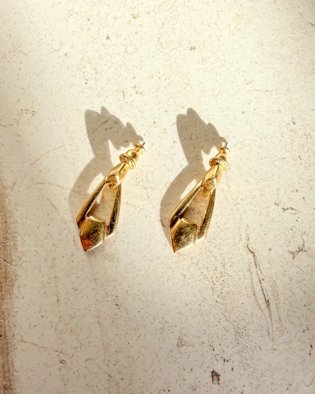 Vintage Gold Fancy Drop Earrings sold by Care Tucker