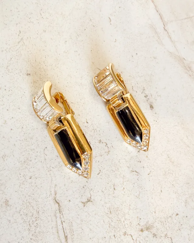 Vintage Signed Art Deco Clip-On Earrings sold by Care Tucker