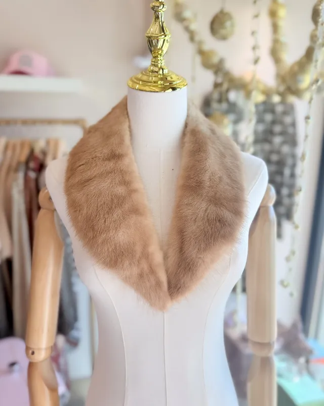 Vintage Genuine Blonde Fur Long Collar sold by Care Tucker