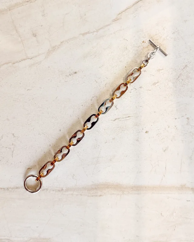 TWO TONE METAL LINK BRACELET sold by Care Tucker