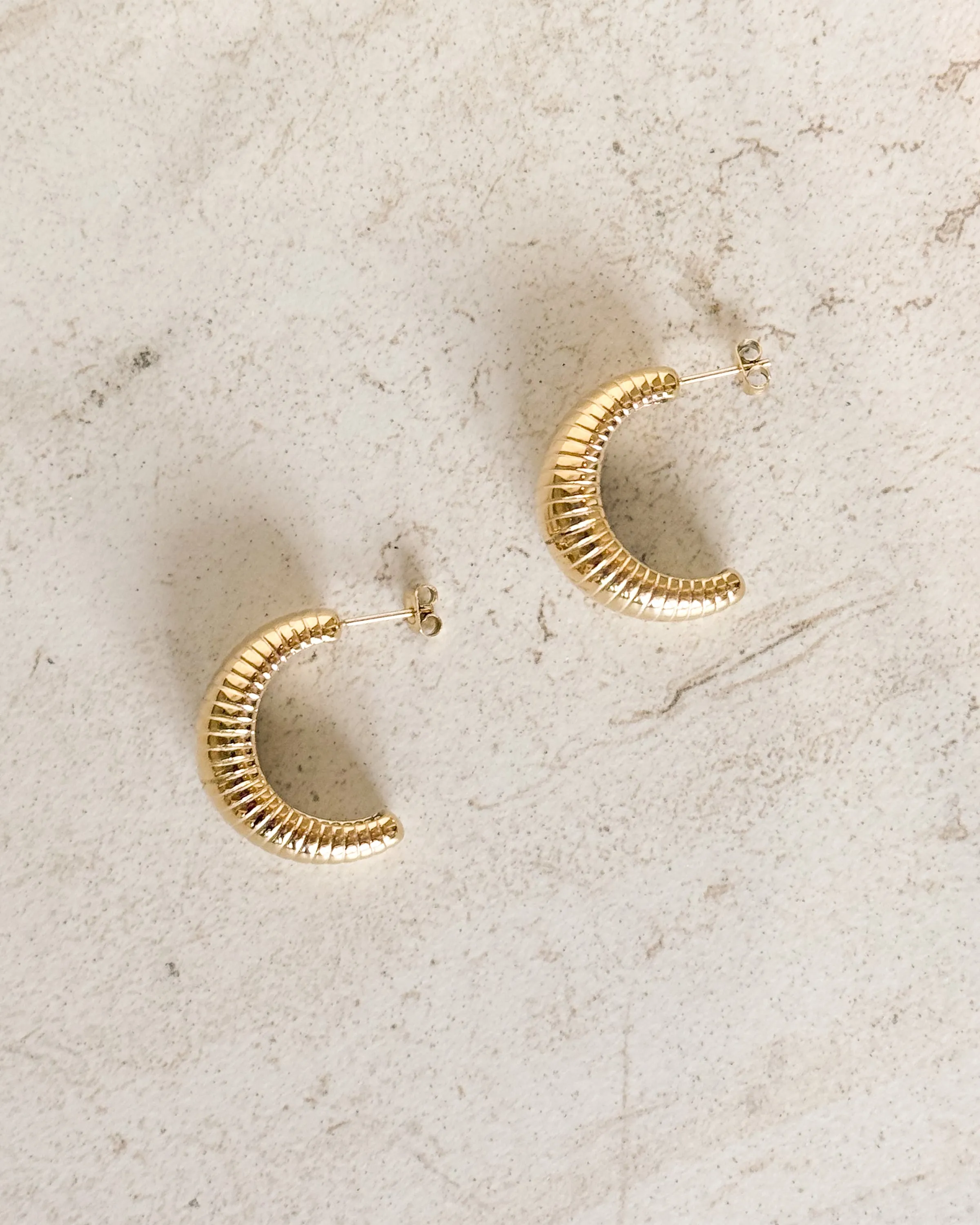 Textured Half Hoop Earrings Waterproof sold by Care Tucker