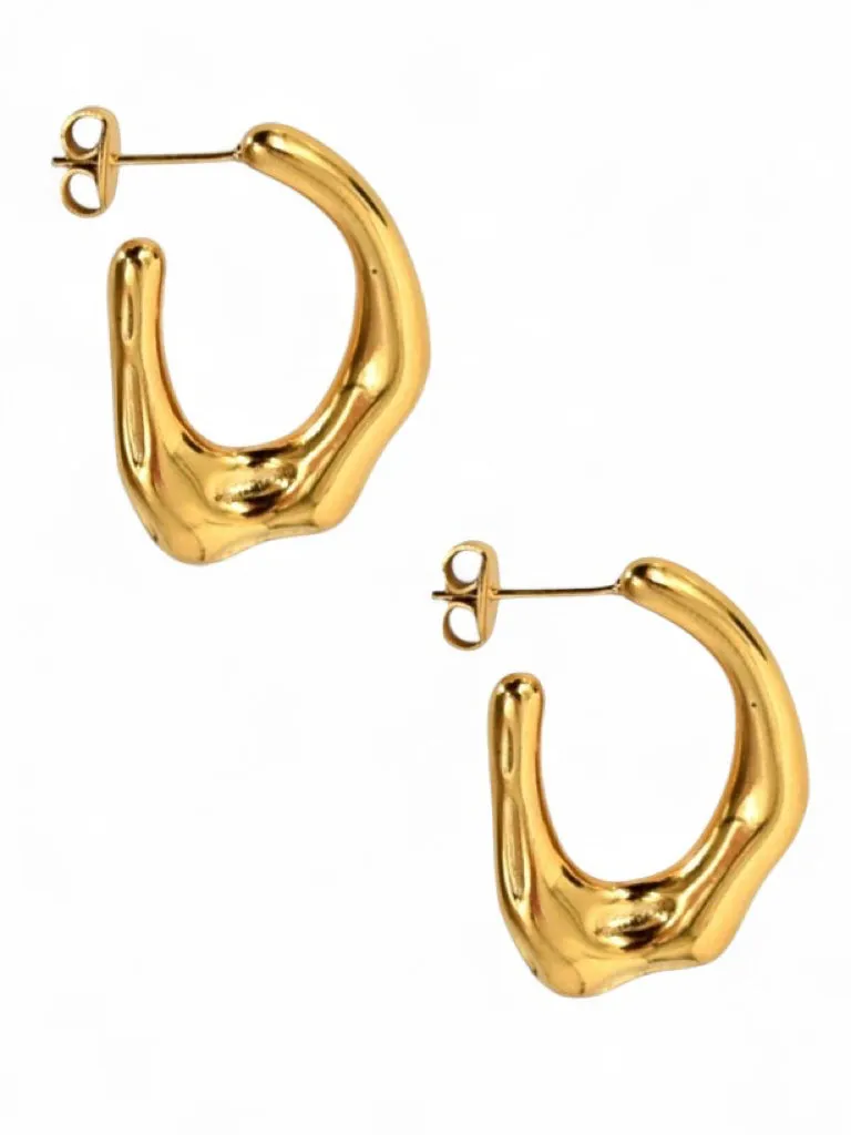 Wavy Hoop Earrings sold by Care Tucker product image thumbnail 2