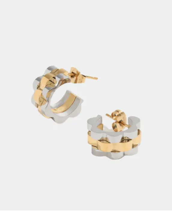Chunky watch Band Two Tone Earrings sold by Care Tucker product image thumbnail 2