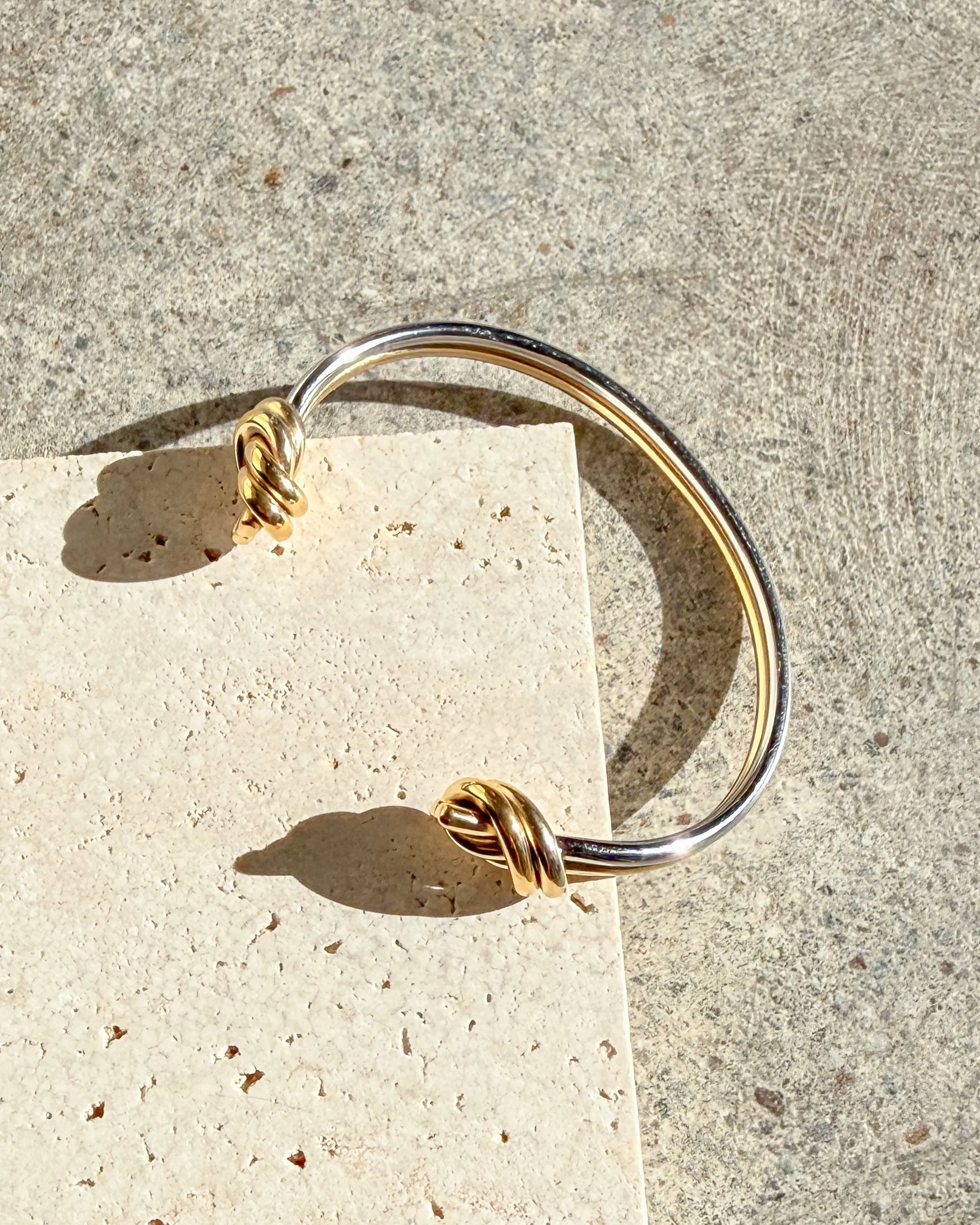 Two Tone Knot Bypass Cuff sold by Care Tucker product image thumbnail 2