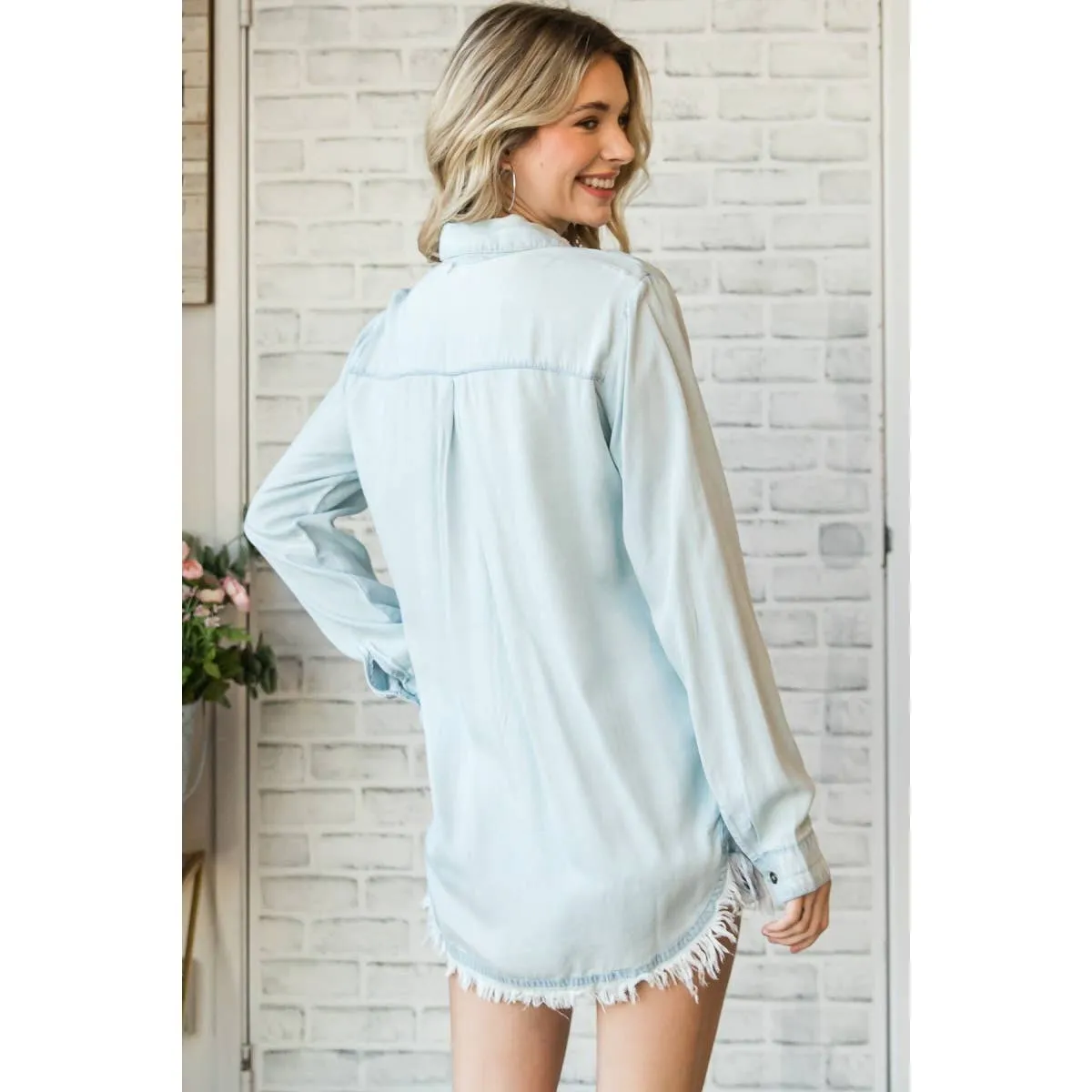 Tencel Levit Button Down Shirt sold by Care Tucker product image thumbnail 3