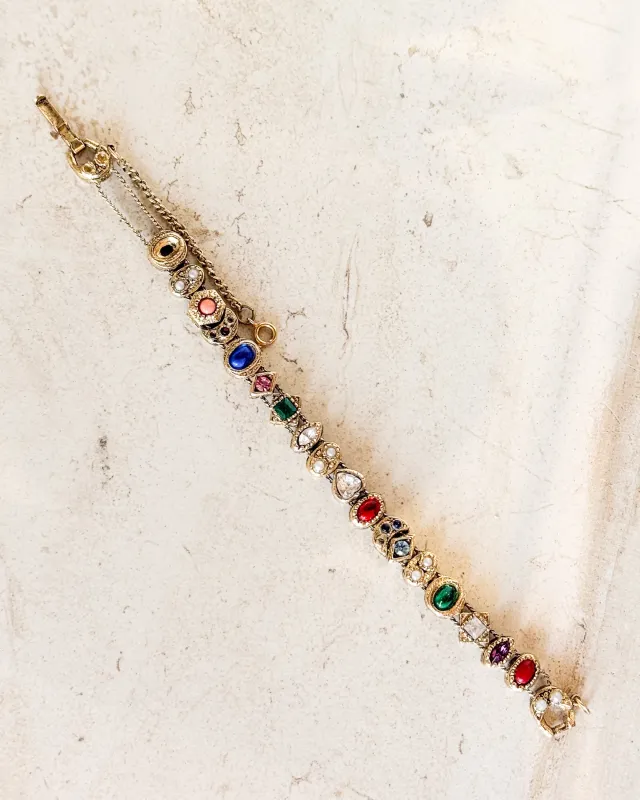 Vintage SLIDE CHARMS BRACELET made by Care Tucker