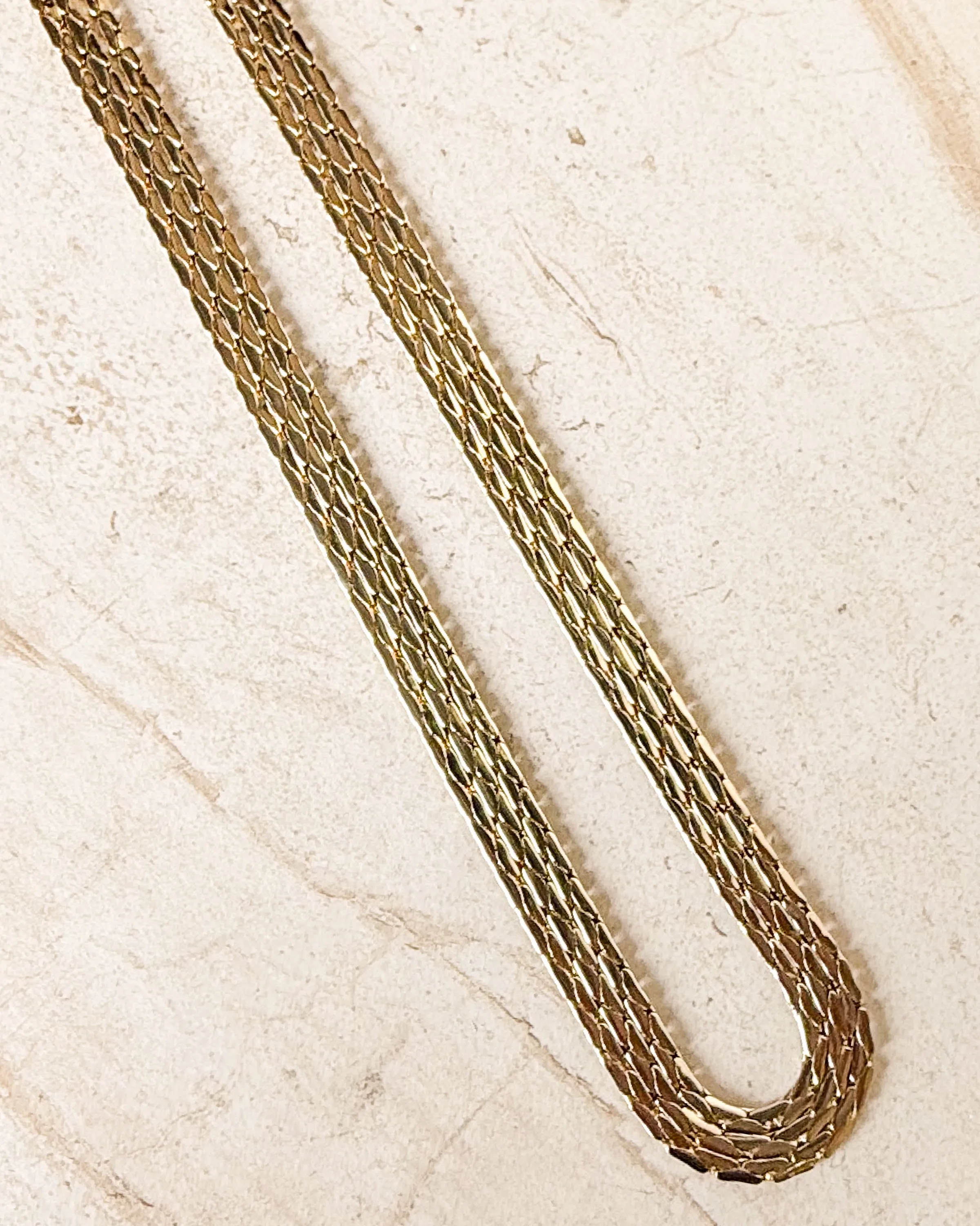 Vintage Signed Gold tone 3 Chain Necklace sold by Care Tucker product image thumbnail 3