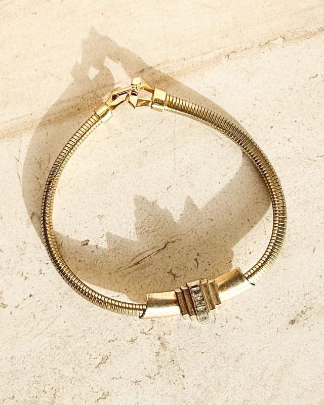 Vintage Signed omega collar chocker necklace sold by Care Tucker