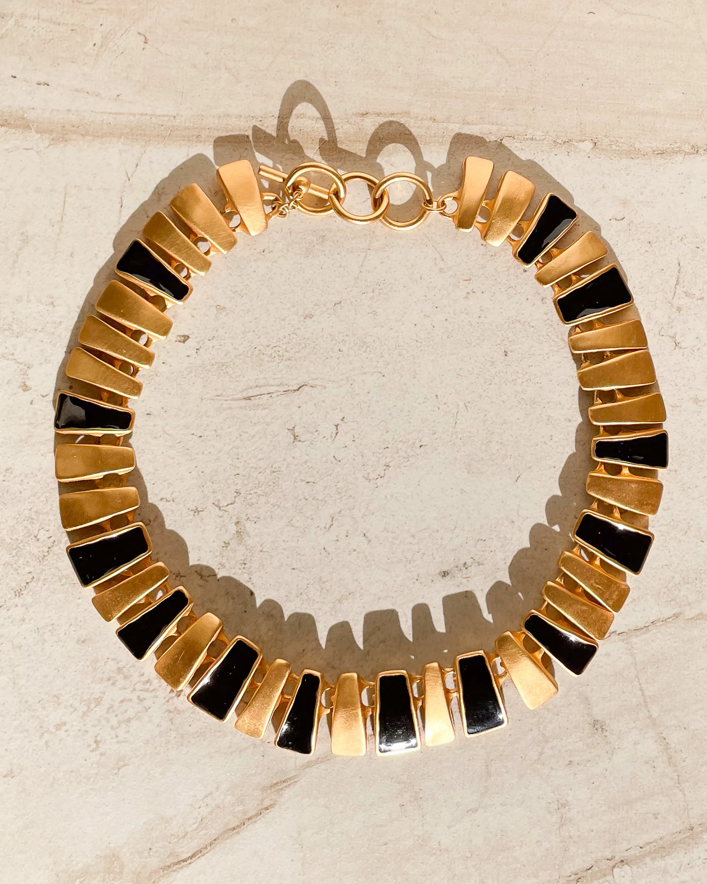 Vintage Black and Gold Necklace sold by Care Tucker