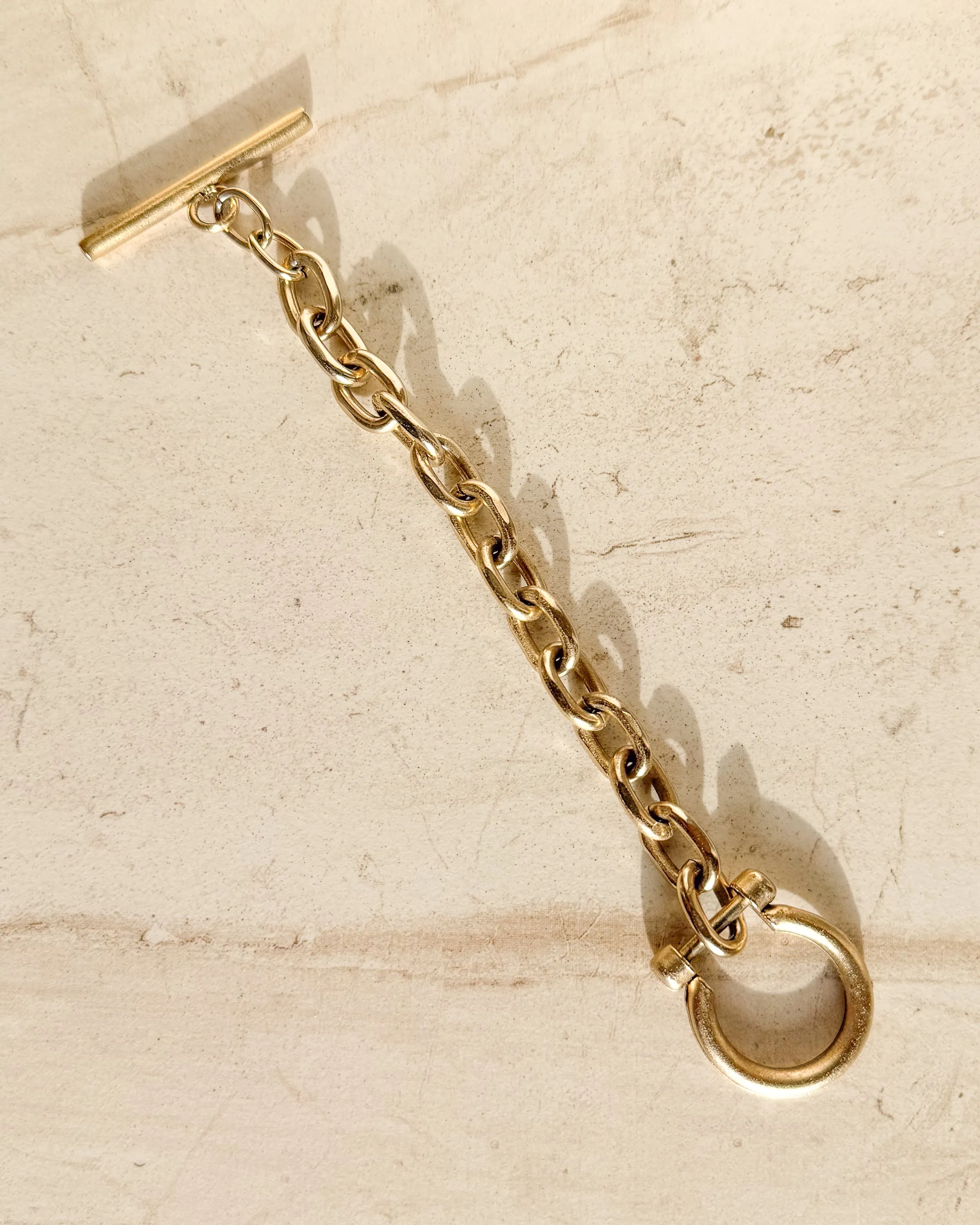 Vintage Gold-Plated horse bit Link Shackle Toggle Clasp Bracelet sold by Care Tucker